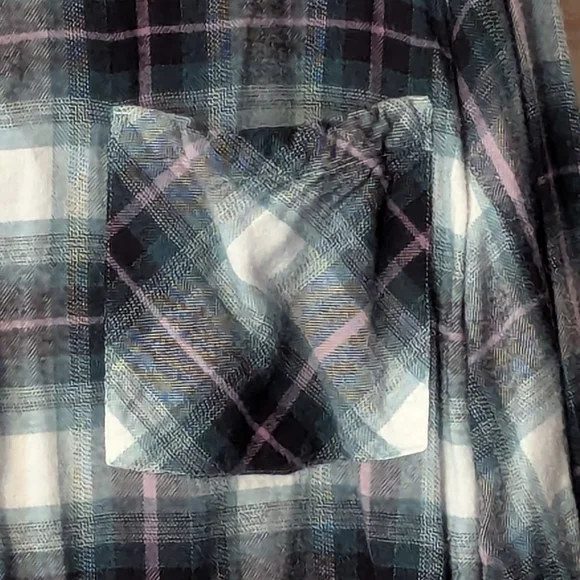 Women's Plaid Button-Up Shirt By Sonoma - Picture 4 of 6